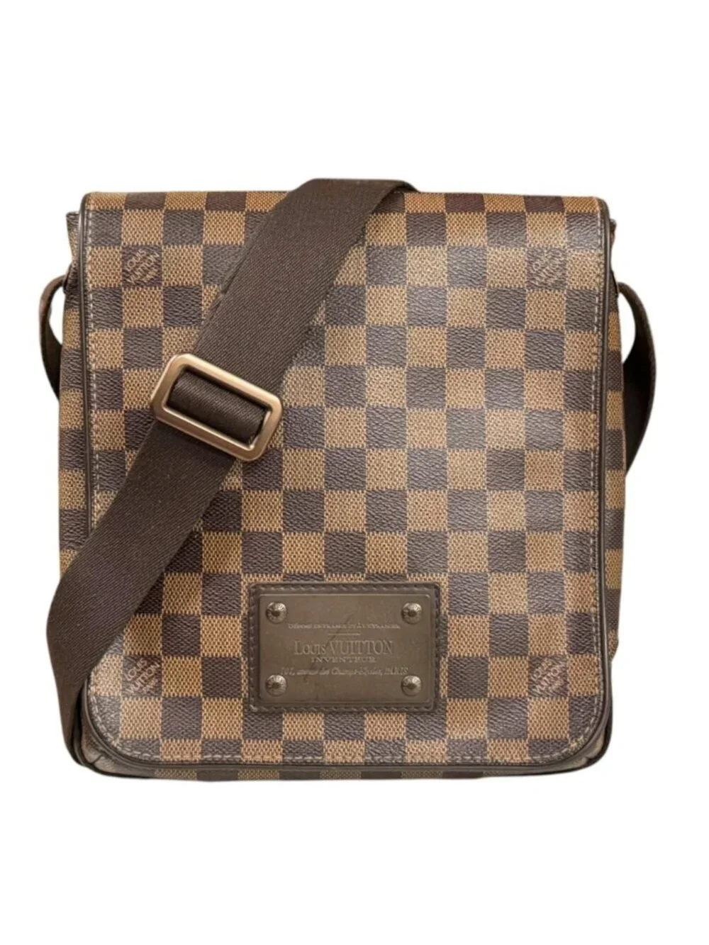 Louis Vuitton Brooklyn PM Damier Shoulder Bag Canvas Brown Vintage